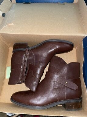 Cole Haan Dark Brown Leather Women's Ankle Booties
